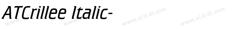 ATCrillee Italic字体转换 ATCrillee Italic字体转换